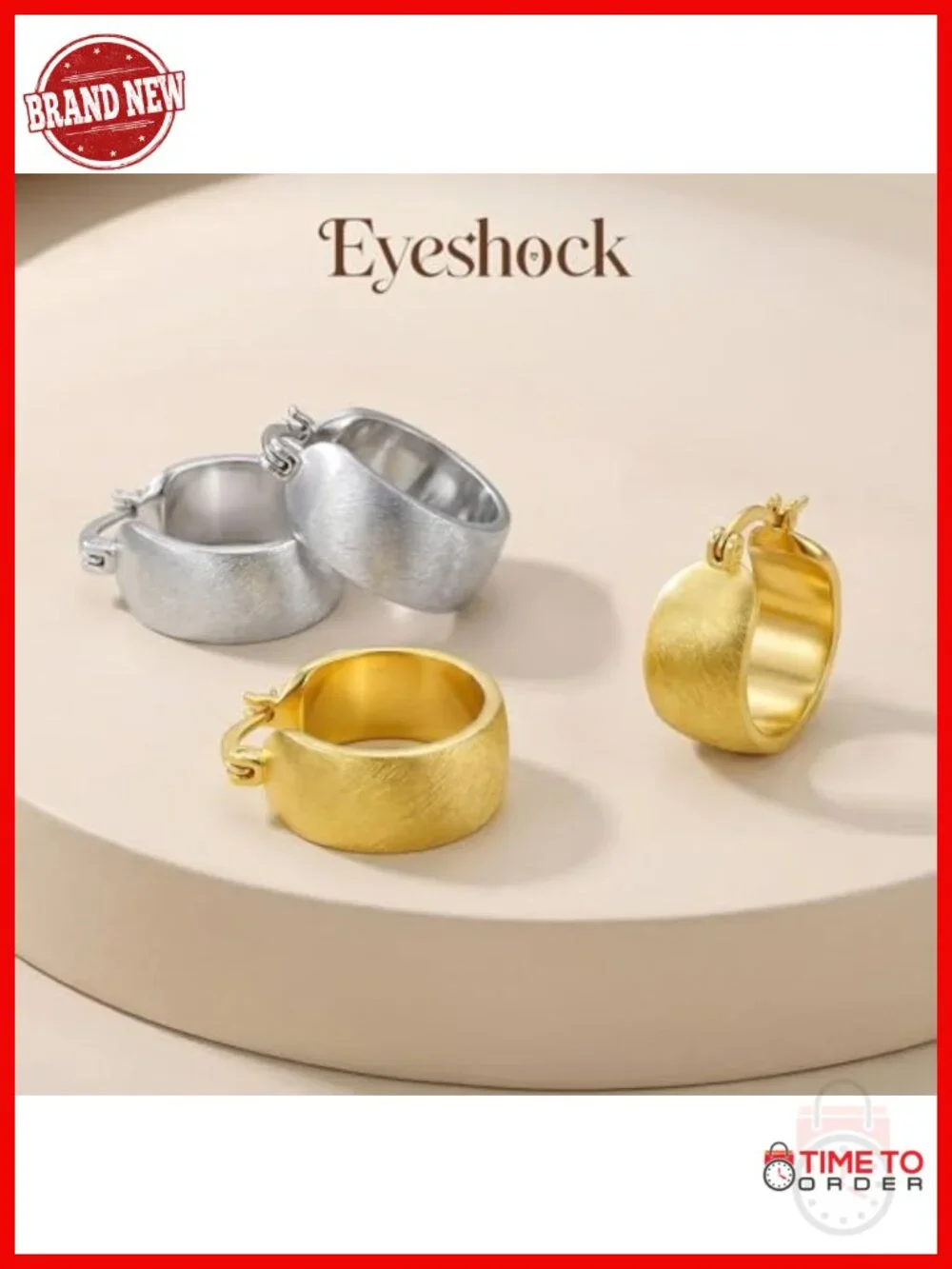 Small Hypoallergenic Hoop Earrings with S925 Silver Posts 18K Gold White Gold